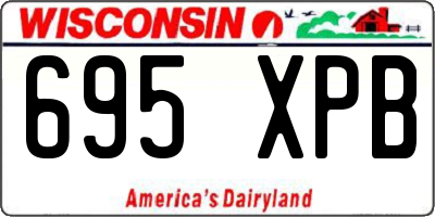 WI license plate 695XPB