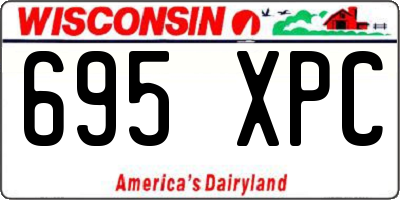 WI license plate 695XPC