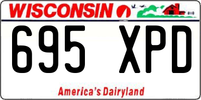 WI license plate 695XPD