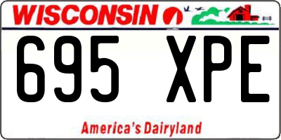 WI license plate 695XPE