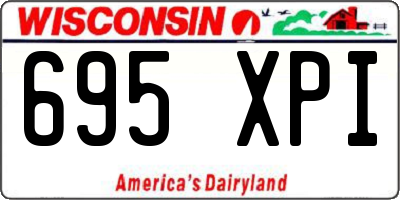 WI license plate 695XPI