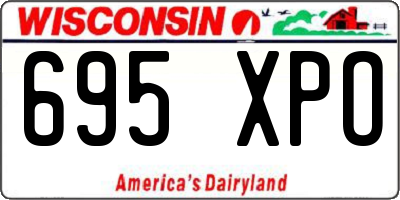 WI license plate 695XPO
