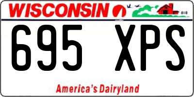 WI license plate 695XPS