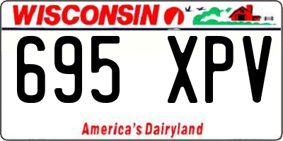 WI license plate 695XPV