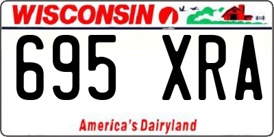WI license plate 695XRA