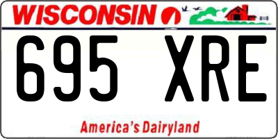 WI license plate 695XRE