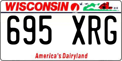 WI license plate 695XRG
