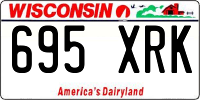 WI license plate 695XRK