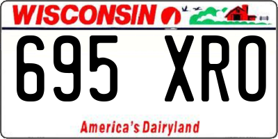 WI license plate 695XRO