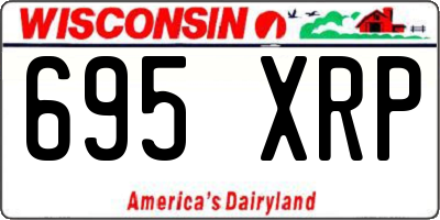 WI license plate 695XRP
