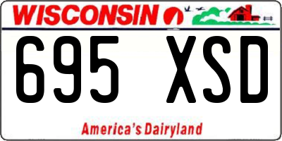 WI license plate 695XSD