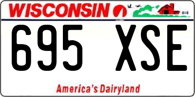 WI license plate 695XSE