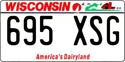 WI license plate 695XSG