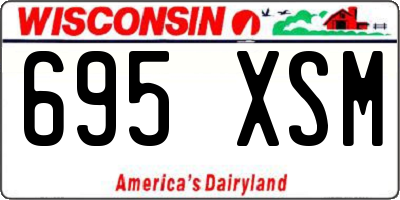 WI license plate 695XSM