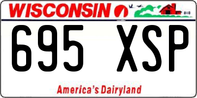 WI license plate 695XSP