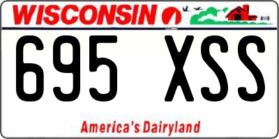 WI license plate 695XSS