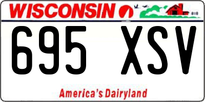 WI license plate 695XSV
