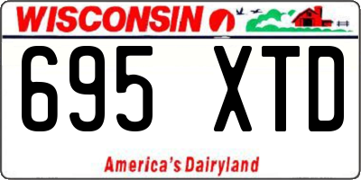 WI license plate 695XTD
