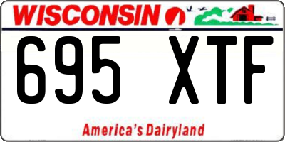 WI license plate 695XTF