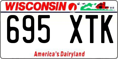 WI license plate 695XTK