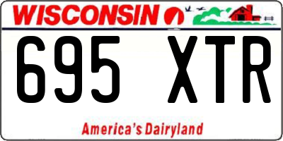 WI license plate 695XTR