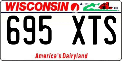 WI license plate 695XTS