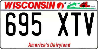 WI license plate 695XTV