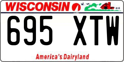 WI license plate 695XTW