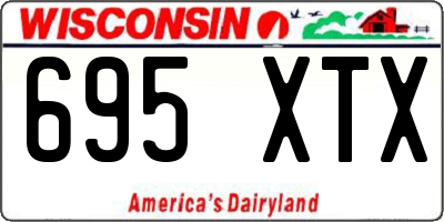 WI license plate 695XTX