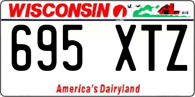 WI license plate 695XTZ