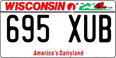 WI license plate 695XUB
