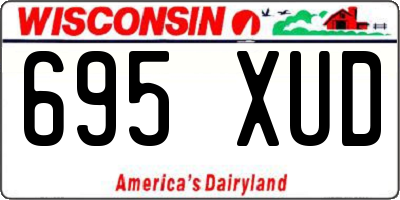 WI license plate 695XUD