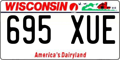 WI license plate 695XUE