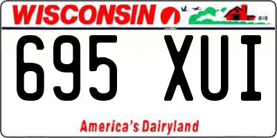 WI license plate 695XUI