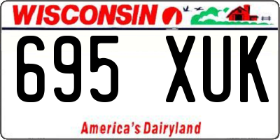 WI license plate 695XUK