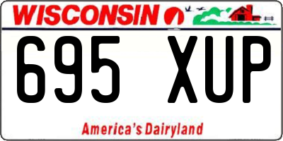 WI license plate 695XUP