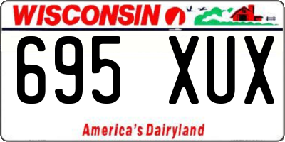 WI license plate 695XUX