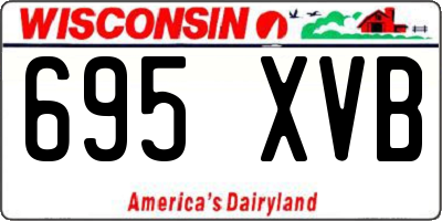 WI license plate 695XVB