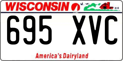 WI license plate 695XVC
