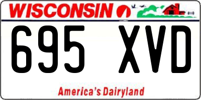 WI license plate 695XVD