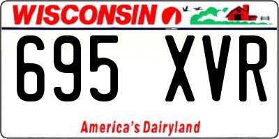 WI license plate 695XVR