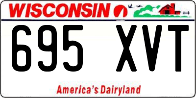 WI license plate 695XVT