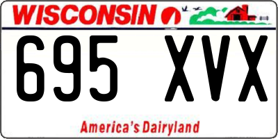WI license plate 695XVX