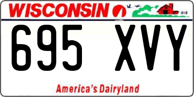 WI license plate 695XVY