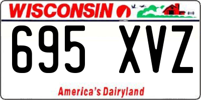WI license plate 695XVZ
