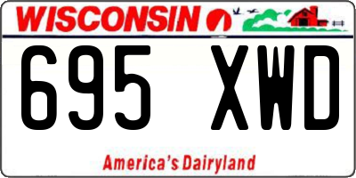 WI license plate 695XWD