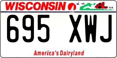WI license plate 695XWJ