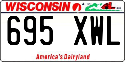 WI license plate 695XWL