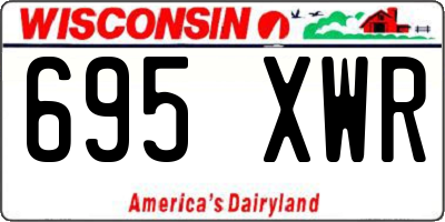 WI license plate 695XWR