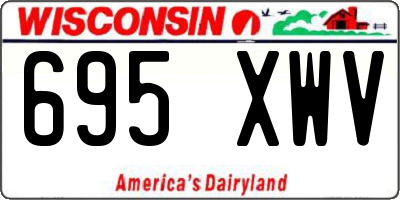 WI license plate 695XWV